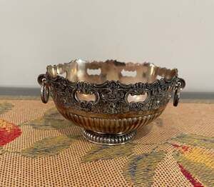 F.B. Rogers Silver-Plated Monteith Pedestal Bowl with Ring Handles